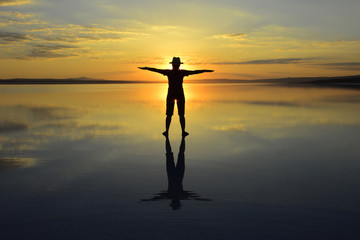 Sunset at Salt Lake ( Tuzg&ouml;l&uuml; ) Aksaray, Turkey.