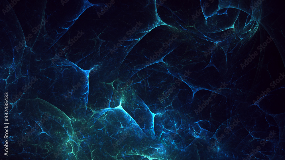 Poster 3d rendering abstract colorful fractal light background