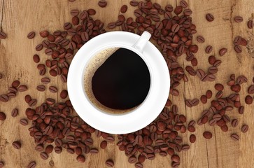 3D Render Coffee Cup