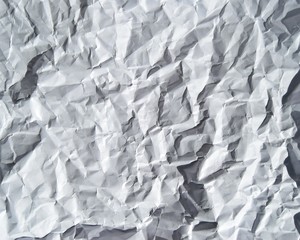 Image of crumpled paper texture that can be used directly or as a white background