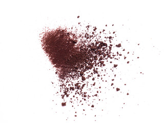 Coffee or chocolate powder isolated on white background