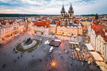 Fotobehang Old Town Square in Prague, Czech Republic. © Anibal Trejo