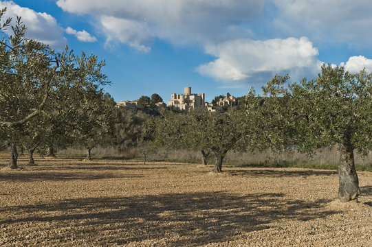 977 AC Castellet Castle near Foix dam at Barcelona, Spain
