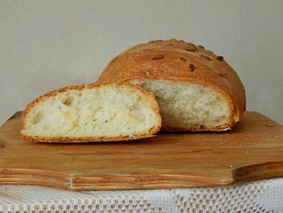 A homemade bread on the table