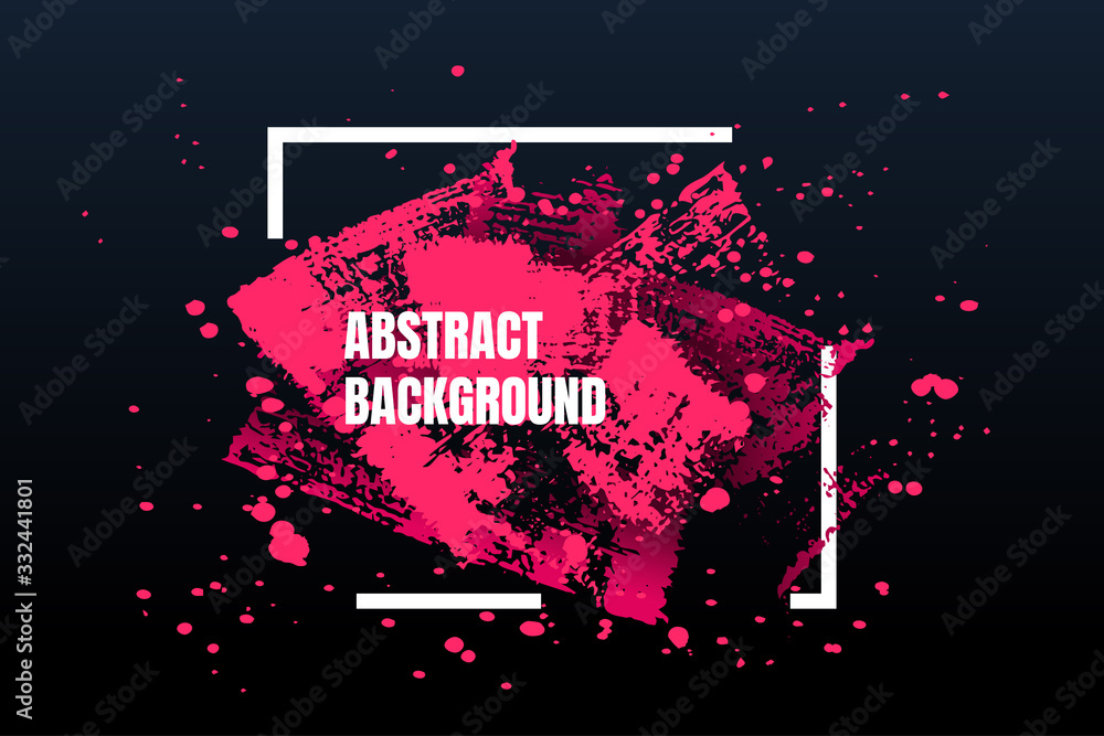 Poster vector frame for text. modern art graphic. dynamic frame stylish geometric black background. element