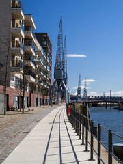 Hafen Hamburg Alte Kräne am Baakenhafen