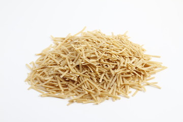 pile of vermicelli isolated on white background