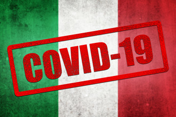 National flag of Italy. Grungy effect.