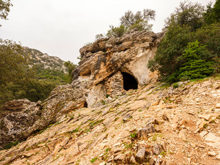 The path to Cala Goloritzé, where there are refuges and caves once used by shepherds