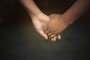 Men and women shake hands
