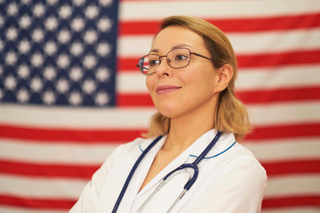 Doctor gesture up confidence Let the patient for outbreak COVID-19. medical in laboratory for...