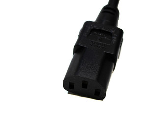 3 pin idc female fan connector splitter cable extension isolated on white background. Three-pin...