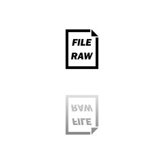 RAW File icon flat