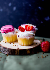 cupcake coffee chocolate sweets strawberry