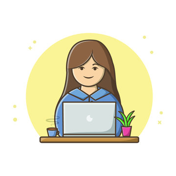 areer Woman Icon Design Vector
