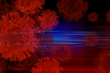 blood dna of nCov covid-19 structure coronavirus crisis outbreak pandemic biohazard cell atom...