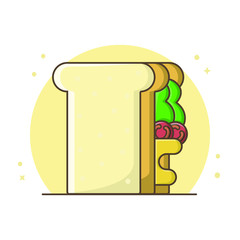 Bread Sandwich Icon Design Vector