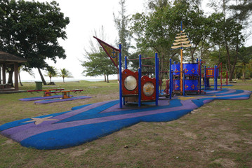 Colorful playground in the park.