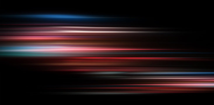 Abstract background of long explosure tale light on black ,Technology backgroud