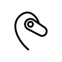 Headset outline icon isolated. Symbol, logo illustration for mobile concept and web design.