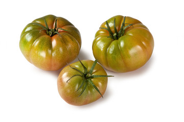 Green Tomatoes from Italy – Isolated on White Background