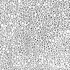 Interesting texture soap bubbles air. Hand drawn black white seamless pattern. Soap sud. Foam bubble effect overlay texture. Soapsuds background. Abstract grunge halftone textured backdrop for design