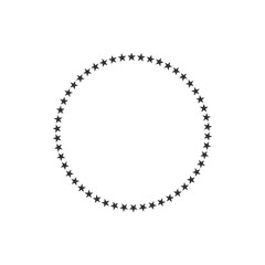 50 american states stars in circle. Stock Vector illustration isolated on white background.