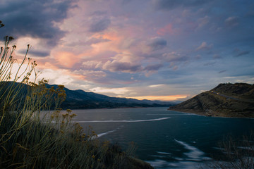 Winter Lake Sunset