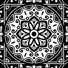 Ethnic Mandala Ornament. Arabic, Pakistan, Moroccan, Turkish, Indian, Spain motifs