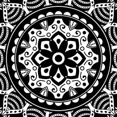 Ethnic Mandala Ornament. Arabic, Pakistan, Moroccan, Turkish, Indian, Spain motifs.