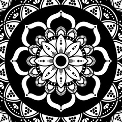 Ethnic Mandala Ornament. Arabic, Pakistan, Moroccan, Turkish, Indian, Spain motifs.