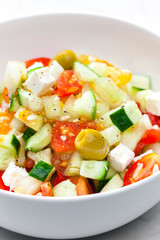 vegetable salad with feta cheese