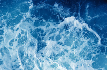 Aerial view to ocean waves.