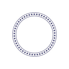 Naklejka premium 50 american states stars in circle. Stock Vector illustration isolated on white background.