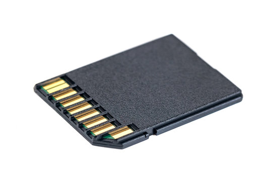 mamory card for camera isolated on white background