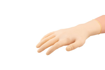 Viewing gloves, latex sterile, neoprene, yellow