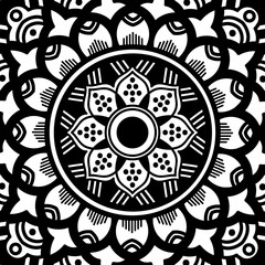 Ethnic Mandala Ornament. Arabic, Pakistan, Moroccan, Turkish, Indian, Spain motifs.