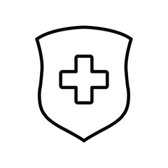 Obraz premium Medical shield icon. Medical protection sign