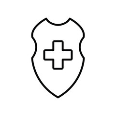 Fototapeta premium Medical shield icon. Medical protection sign