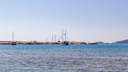 Beautiful Mediterranean landscape. Autumn in Turkey. View of Bay, Likya