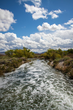landscape of wetlands area on the edge of Las Vegas, Nevada