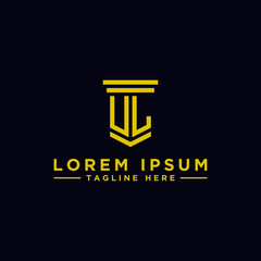 logo design inspiration for companies from the initial letters of the UL logo icon. -Vector