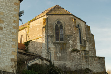 Montflanquin village du département du Lot et Garonne un des plus beau village de France et son église