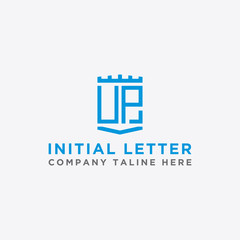logo design inspiration for companies from the initial letters of the UP logo icon. -Vector