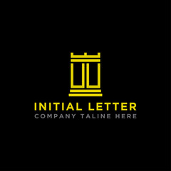 logo design inspiration for companies from the initial letters of the UU logo icon. -Vector