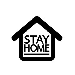 Stay home stay safe  quote vector illustration Coronavirus Covid-19 awareness