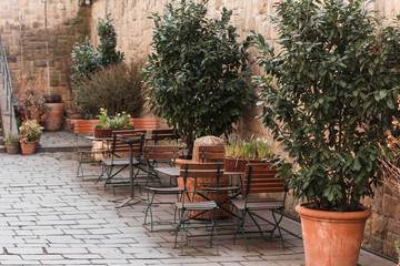 coffee terrace near the bridge