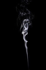 white smoke with black background