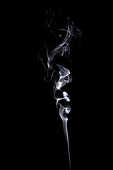 white smoke with black background