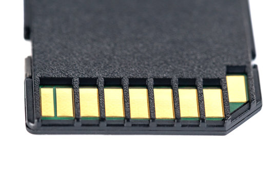 mamory card for camera isolated on white background